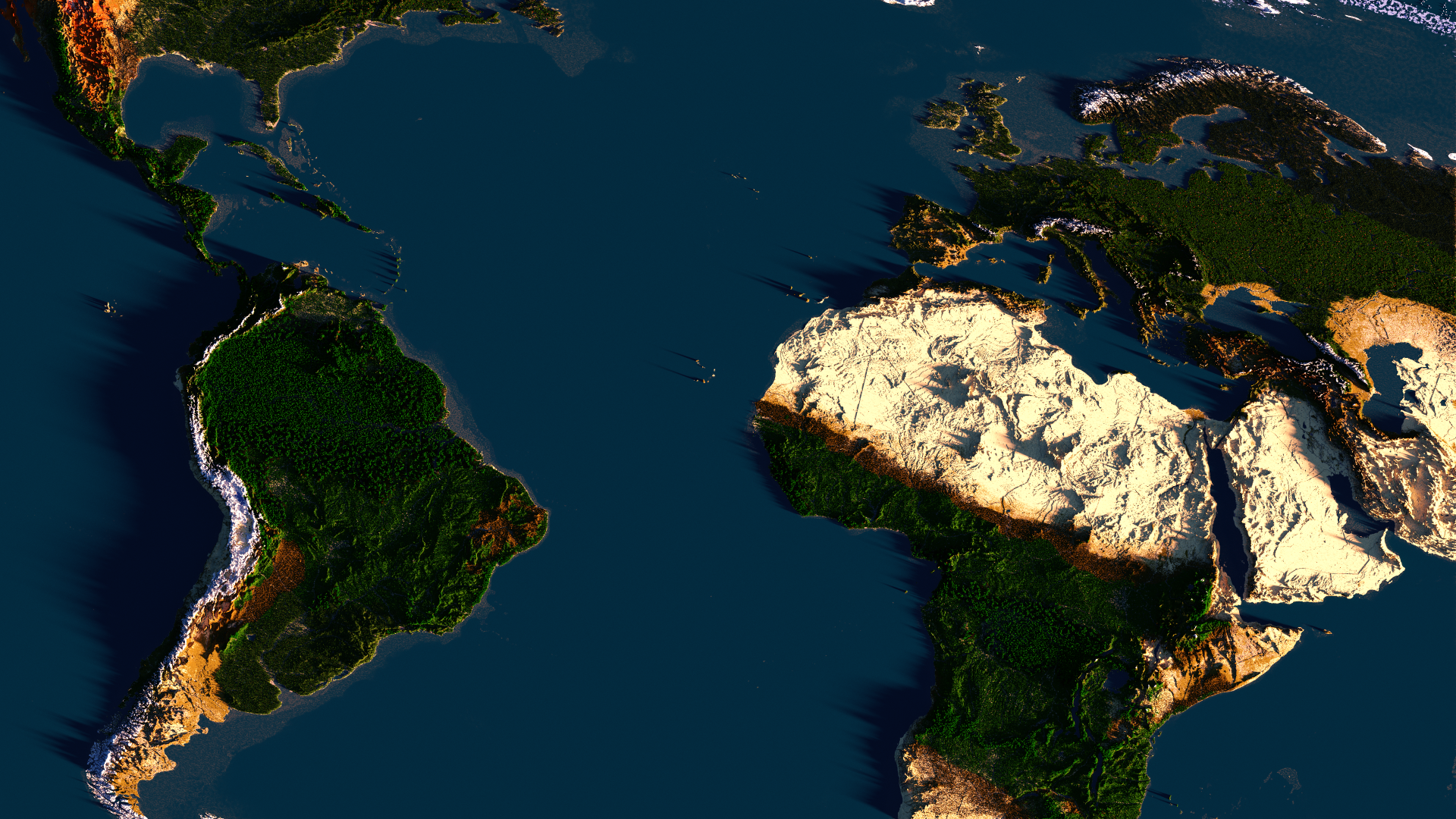 Mini earth map 3000x2000 Minecraft Map